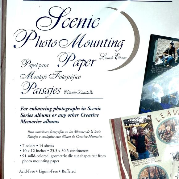 Creative Memories Scenic Photo Mounting Paper Pack 91 Die Cut Geometric NEW - Picture 2 of 2